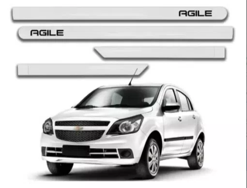 Friso Lateral Personalizado Branco Summit - Chevrolet Agile (2010 a 2014)