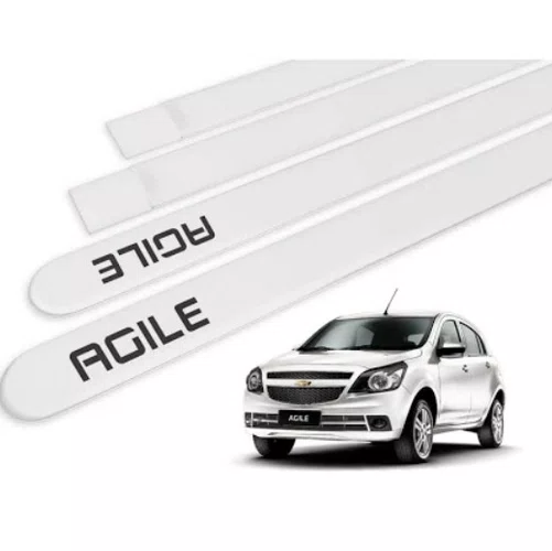 Friso Lateral Personalizado Branco Summit - Chevrolet Agile (2010 a 2014)