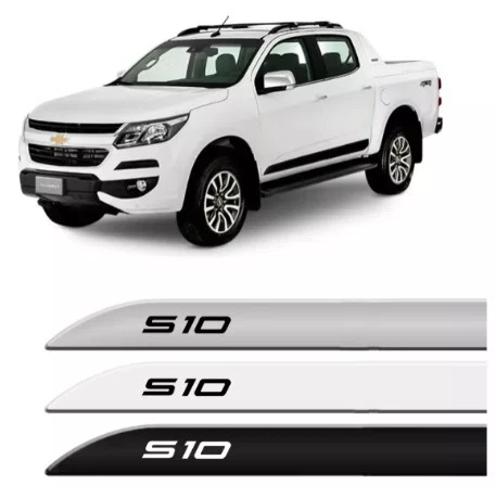 Friso Lateral Personalizado Branco Summit - Chevrolet S10 Cabine Dupla (2012 a 2024+)