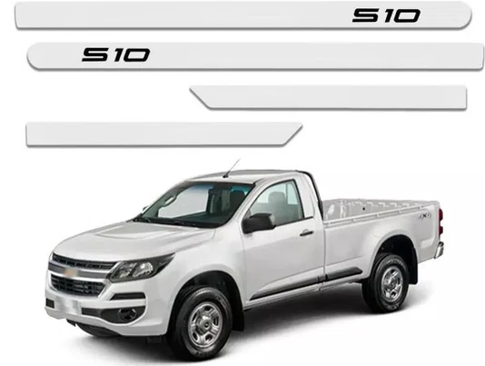 Friso Lateral Personalizado Branco Summit - Chevrolet S10 Cabine Dupla (2012 a 2024+)