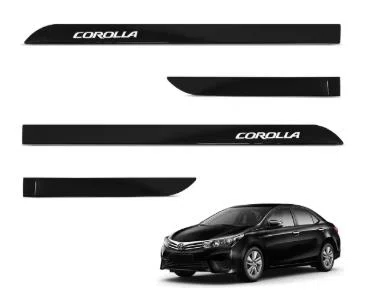 Friso Lateral Personalizado Corolla 2021 a 2026 Preto Eclipse