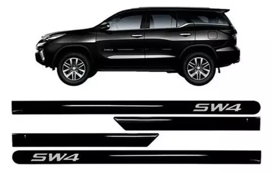 Friso Lateral Personalizado Preto Safira - Toyota SW4 (Cabine Fechada)