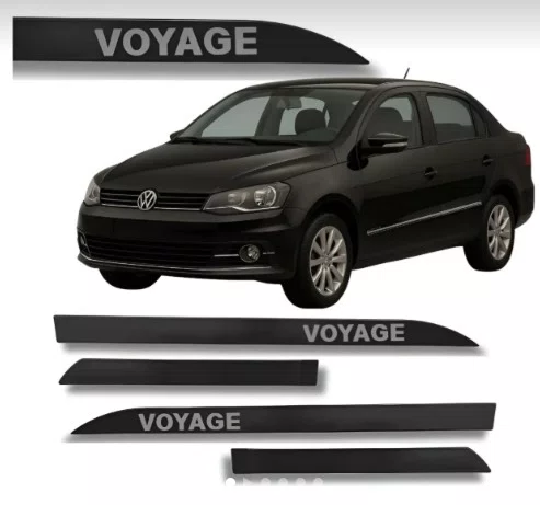 Friso Lateral Personalizado Preto - VW Voyage G6 (2013 a 2016)