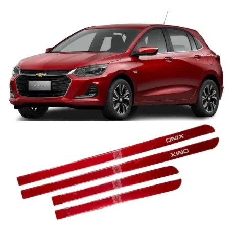 Friso Lateral Personalizado Vermelho Carmim - Chevrolet Onix