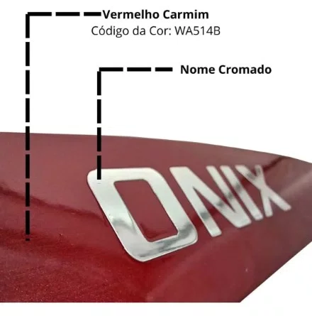 Friso Lateral Personalizado Vermelho Carmim - Chevrolet Onix
