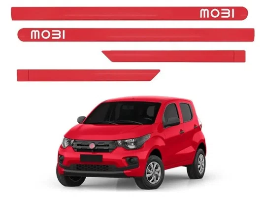 Friso Lateral Personalizado Vermelho - Fiat Mobi