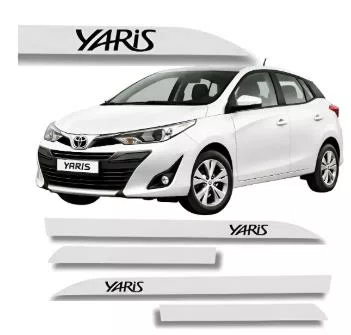 Friso Lateral Personalizado Yaris Branco