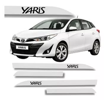 Friso Lateral Personalizado Yaris Branco
