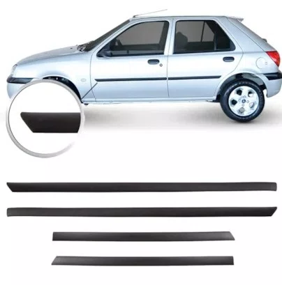 Friso Lateral Preto - Ford Fiesta 4 Portas (2000 a 2002)