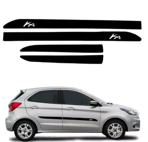Friso Lateral Preto - Ford Ka 4 Portas (2015 a 2021)