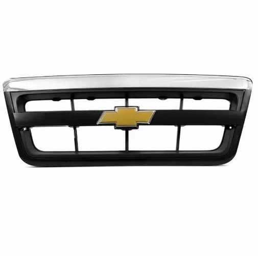 Grade do Radiador Chevrolet S10 2009 a 2011 Preta com Moldura e Friso Cromado