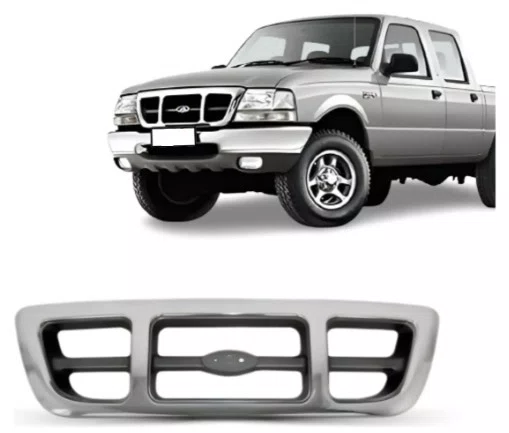 Grade do Radiador Ford Ranger 1998 a 2004 Cromada  XLT / Limited