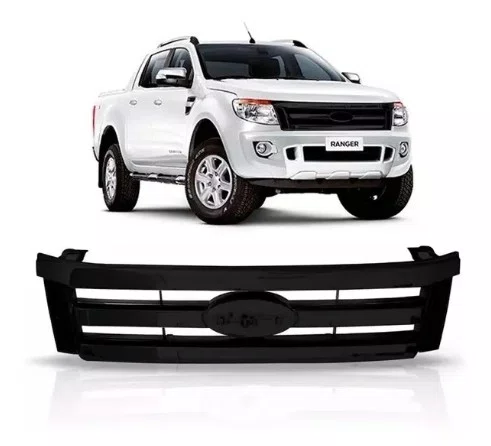 Grade do Radiador Ford Ranger 2012 a 2016 Preta  XL / XLS