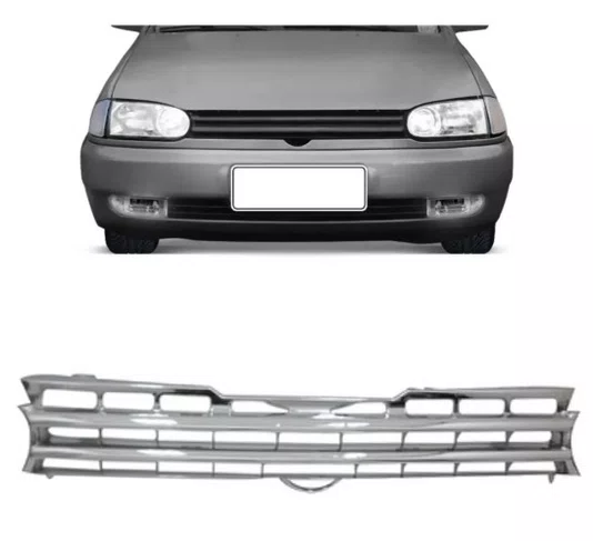 Grade do Radiador Tuning Cromada Sem Emblema - Volkswagen Gol G3 (1999 a 2005)