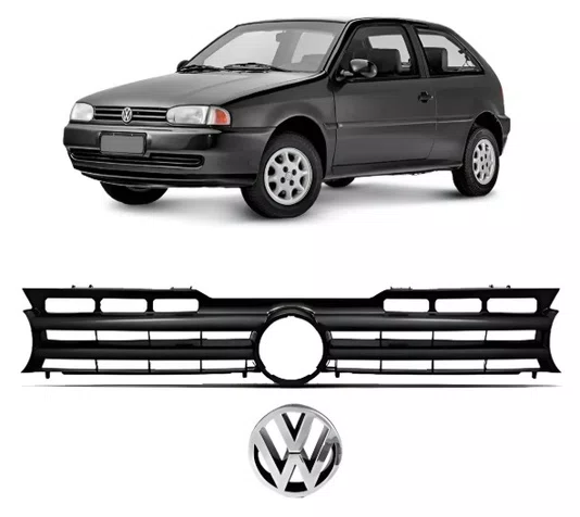 Grade do Radiador Tuning Preta Sem Emblema - Volkswagen Gol G2 "Bola" (1995 a 1999)