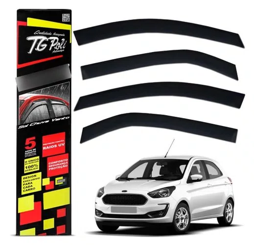 Jogo de Calhas de Chuva / Defletores de Ar  Ford Ka (2014 a 2015)