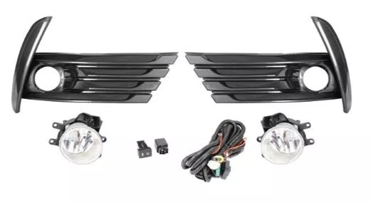 KIT FAROL AUXILIAR COROLLA 2018 A 2019 MOLDURA GRAFITE BOTAO MODELO ORIGINAL