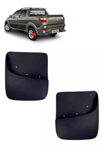 Lameiro Para-Barro Traseiro Esquerdo - Fiat Strada Trekking