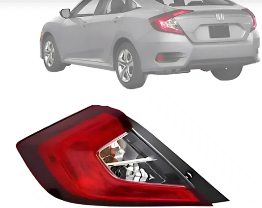 Lanterna Traseira Mala Fume Lado Esquerdo Honda Civic 2017 ate 2021
