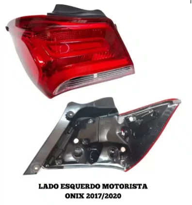 lanterna traseira Chevrolet Onix bicolor lado Esquerdo para os modelos de 2017 a 2019