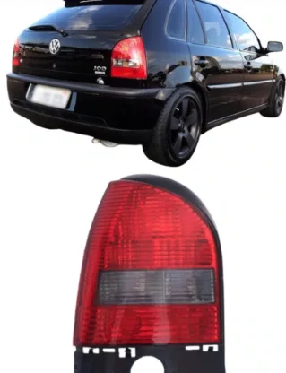 Lanterna Traseira Gol G3 Aba Preta Fume Lado Esquerdo 1999 Ate 2005
