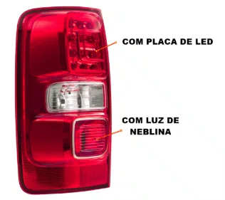 Lanterna Traseira S10 LTZ Com Led e Com Luz de Neblina Lado Esquerdo 2012 Ate 2024