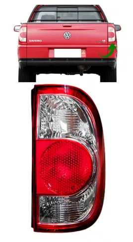 Lanterna Traseira Saveiro G4 Cristal Lado Direito 2006 Ate 2012