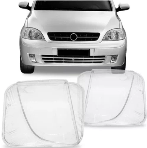 Lente (Vidro) do Farol Auxiliar (Milha) Chevrolet Corsa, Montana e Meriva 2003 a 2012 Lado Direito