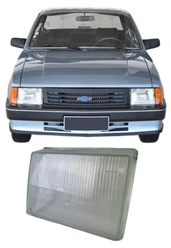 Lente (Vidro) do Farol Principal |  Chevette (1983 em diante) | Lado Esquerdo