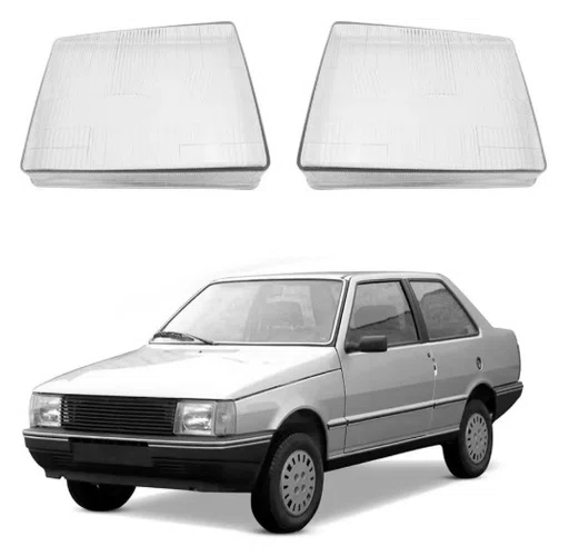 Lente (Vidro) do Farol Principal | Fiat Uno (1984 a 1990) | Lado Esquerdo