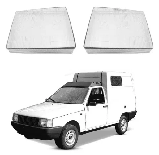 Lente (Vidro) do Farol Principal | Fiat Uno (1984 a 1990) | Lado Esquerdo