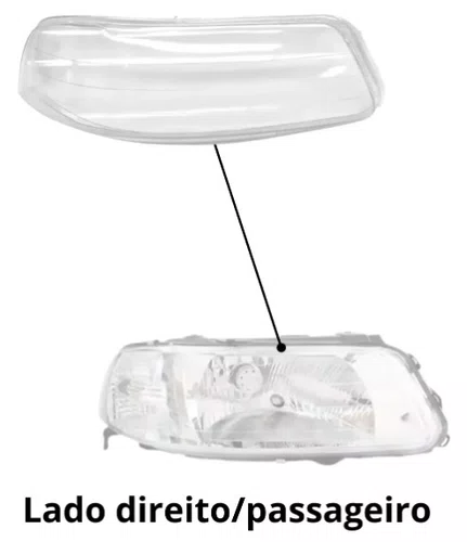 Lente (Vidro) do Farol Principal | VW Gol G3 | Lado Direito