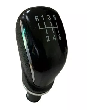 Manopla Bola de Cambio (6 Marchas com Aro Cromado Onix (2020 a 2023) Preta