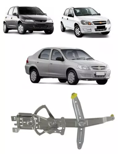 Maquina de Vidro Dianteira Direita - Chevrolet Celta e Prisma 4 Portas (2006 em diante)