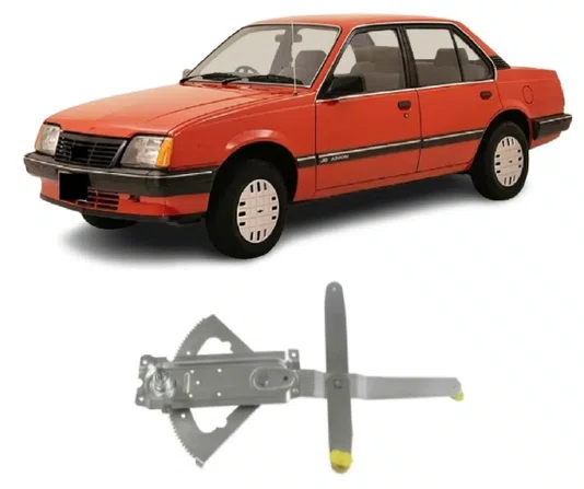 Maquina de Vidro Dianteira Esquerda  Chevrolet Monza 4 Portas (Fase 1 - 1982 a 1985)