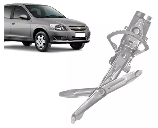 Maquina de Vidro Eletrica Esquerda Motor 10 Dentes Celta 2 Portas (2001 a 2014)
