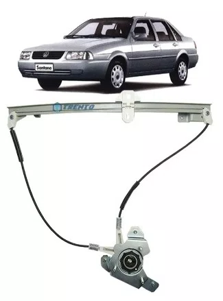 Maquina de Vidro Eletrico Santana Lado Direito Modelo Carto (Sem Motor)