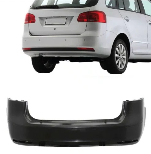 Para-choque Traseiro Preto Liso - VW SpaceFox G2 2010 ate 2014
