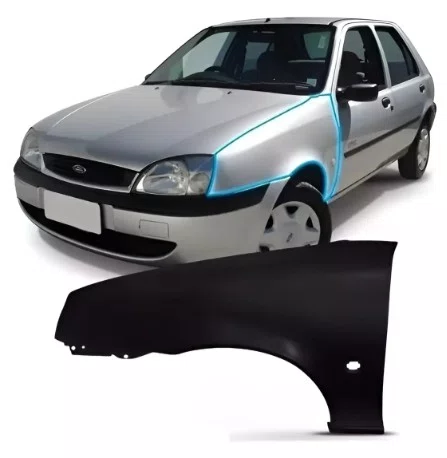Para-lama Dianteiro Ford Fiesta 2000 a 2002 - Lado Esquerdo (Motorista)