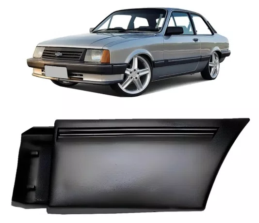 Ponteira do Para-choque Dianteiro Esquerdo Preto Texturizado Chevette (1987 a 1993)