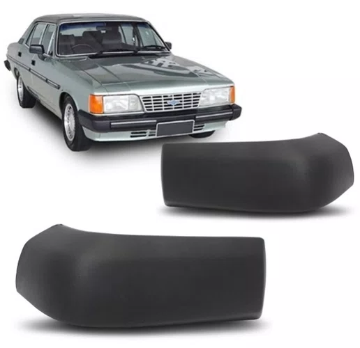 Ponteira do Para-choque Traseiro Lado Direito Preto Texturizado Opala (1985 a 1987)