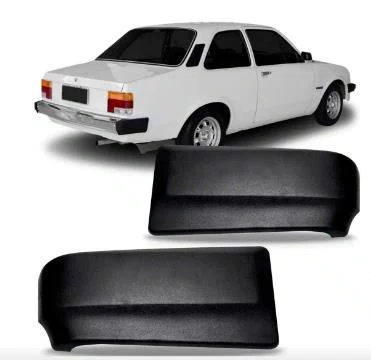 Ponteira do Para-choque Traseiro Lado Esquerdo Preto Texturizado Chevette (1983 a 1986)
