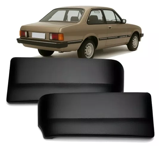 Ponteira do Para-choque Traseiro Lado Esquerdo Preto Texturizado Chevette (1983 a 1986)