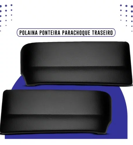 Ponteira do Para-choque Traseiro Lado Esquerdo Preto Texturizado Chevette (1983 a 1986)