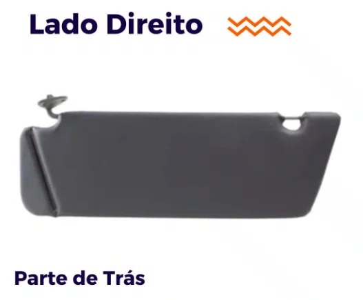 Quebra-Sol Ford Ranger - Lado Direito Cinza Padrao Original (1997 a 2012)