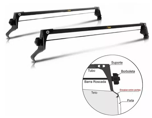 Rack de Teto Fixo Chevrolet Onix 2013-2019  4 Portas