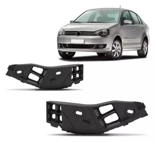 Suporte Guia Lateral do Para-choque Dianteiro | Volkswagen Polo 2012 a 2014 | Lado Esquerdo