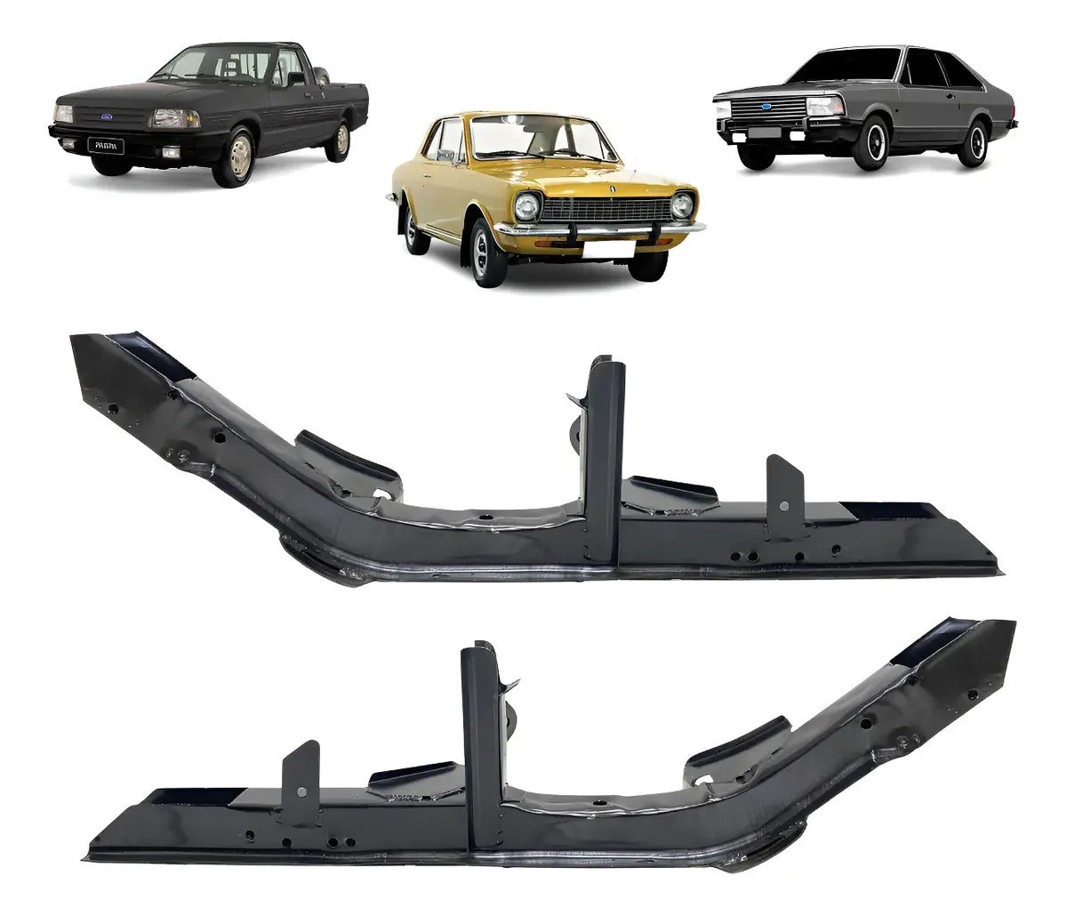 Monobloco Inferior Ford Corcel e Pampa 1.6 - Lado Esquerdo (Motorista)