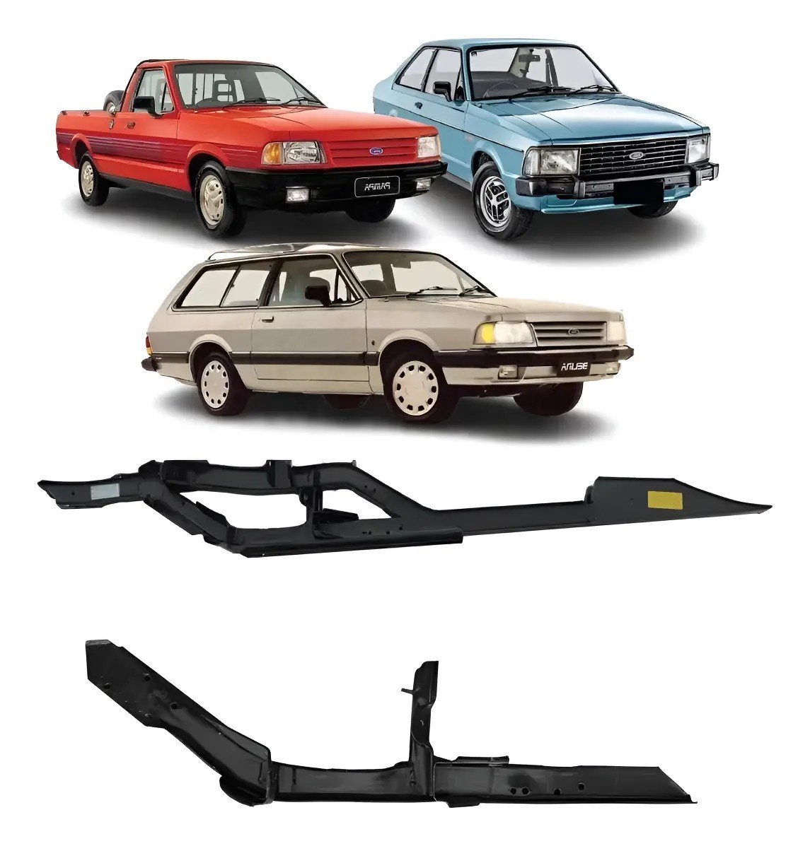 Monobloco Inferior Ford Corcel e Pampa 1.8 - Lado Direito (Passageiro)