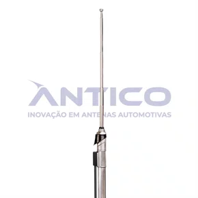 Antena FM Retrtil de 4 Estagios Cromada  VW Fusca / Gol (Ate 1995)